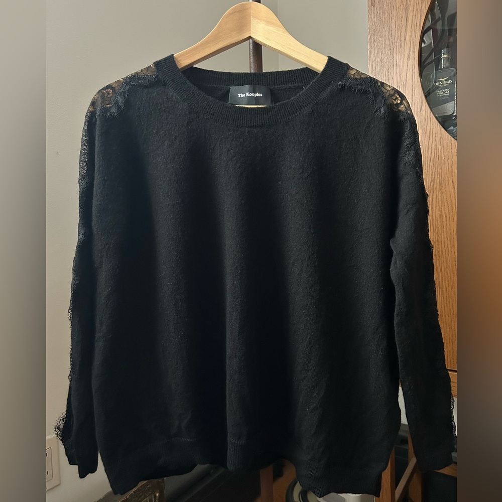 The kooples wool cashmere blend sweater with lace size 2